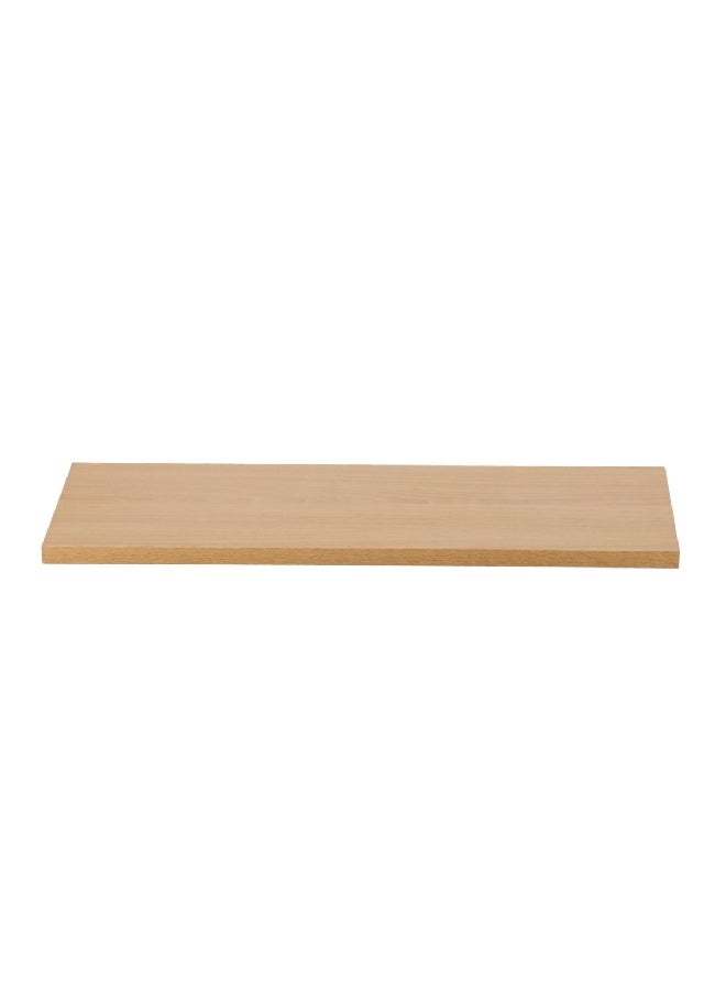 Micasa Superior Quality Wall Mounted Rectangular Wooden Shelf Natural 1.8 x 20 x 60 cm 15462  - Image 1