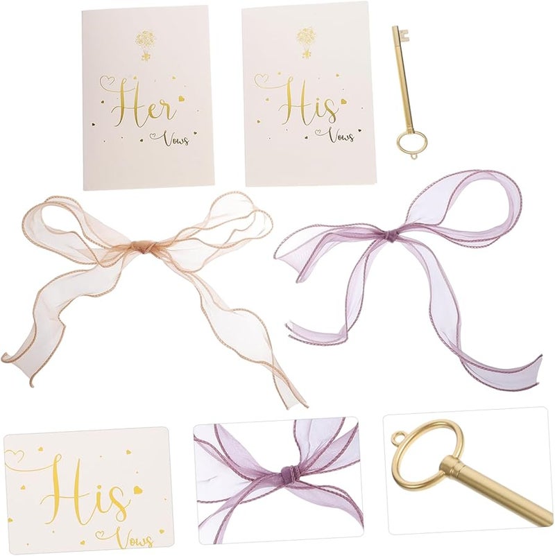 Wedding Vows Cards For Bride And Groom Assorted Color Keepsake 20X14CM - Image 4