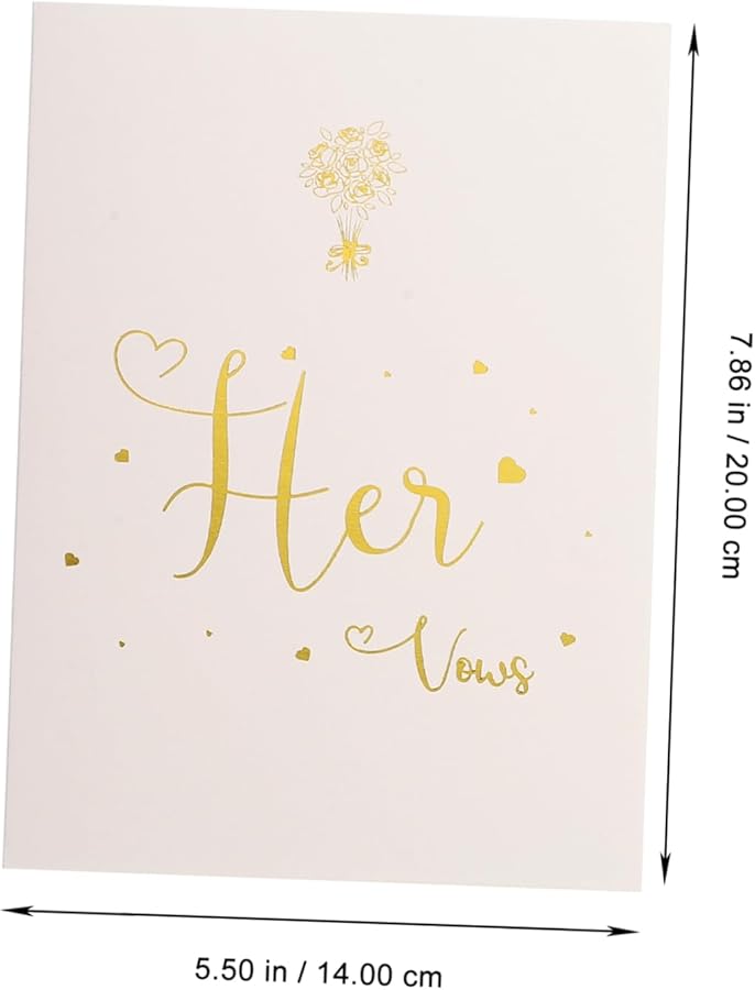 Wedding Vows Cards For Bride And Groom Assorted Color Keepsake 20X14CM - Image 5