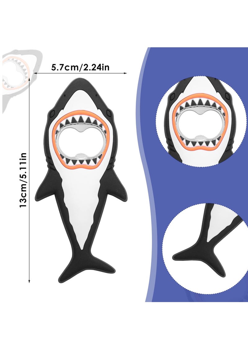 SYOSI 2 Pcs Corkscrew, Shark Bottle Openers, Creative Shark Fridge Magnet Cartoon Ocean Animal Beer Bottle, Wine Opener with Bottle Opener & Foil Cutter, for Bar Travel, Easy to Use  - Image 3