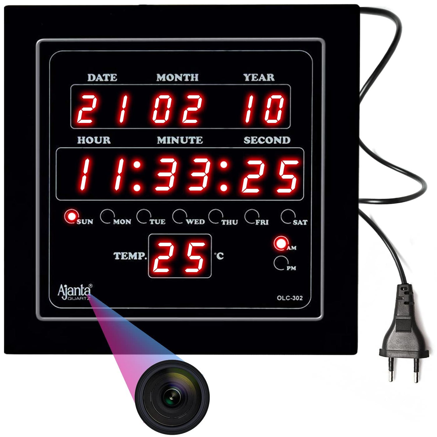 spymission Spymission Spy Mission Digital Clock Hidden Camera Dvr Remote View Secret Camera For Home Security Inbuilt Memory Motion Activated Small Hidden Camera Discreet Surveillance Cameras Z7D3C034BA518D1F0E6F5Z