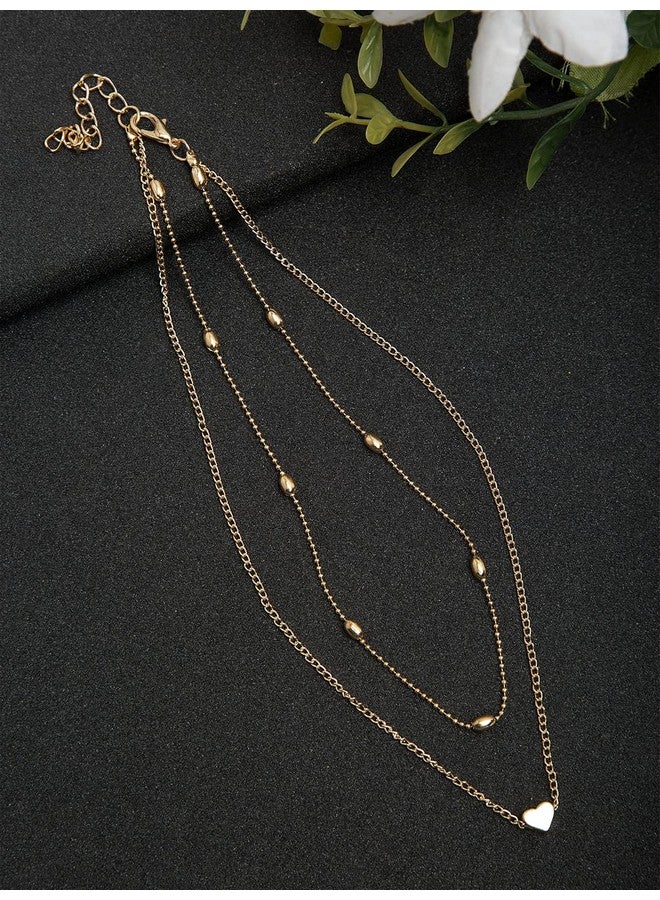 يو بيلا قلادة أنيقة من YouBella Jewellery للنساء والفتيات (ذهبي) - Image 5