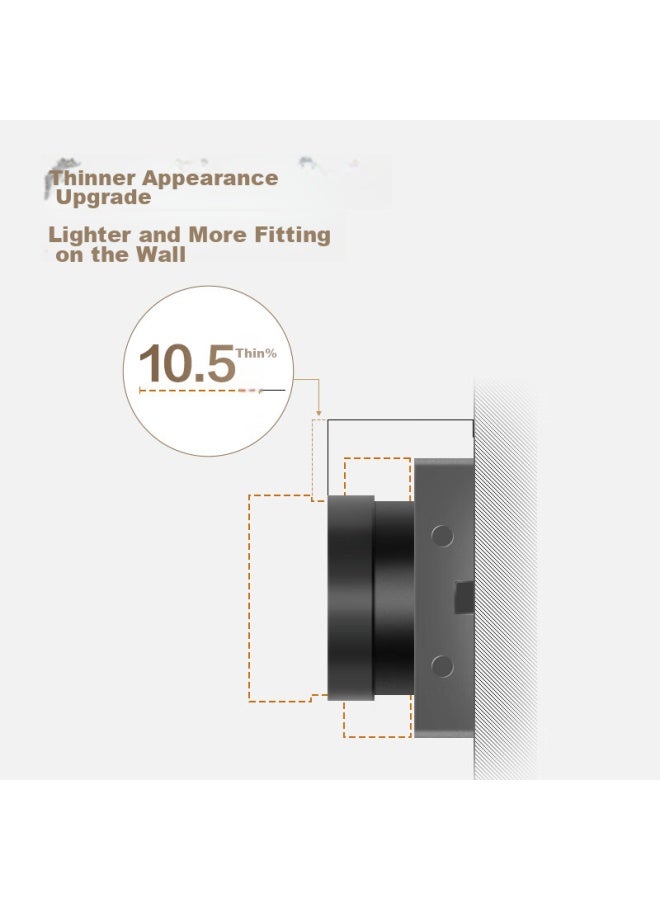 Bull Surface-mounted Track Socket, Master Slim Gb3 Movable Wall Socket, Wall-mounted Socket, No Slot Required, 75cm Track + 4 Five-hole Sockets, Titanium Gray - Image 3