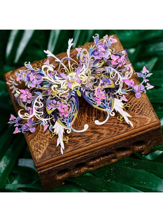 MU 3D Metal Puzzle Model Kits for Adult Flower and Butterfly B-Nige, Metal Pieces Butterfly Animal Puzzles Building,Birthday Gift Brain Teaser DIY Set - Image 1