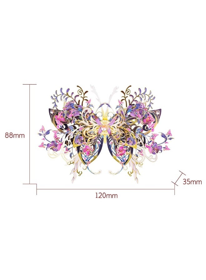 MU 3D Metal Puzzle Model Kits for Adult Flower and Butterfly B-Nige, Metal Pieces Butterfly Animal Puzzles Building,Birthday Gift Brain Teaser DIY Set - Image 5
