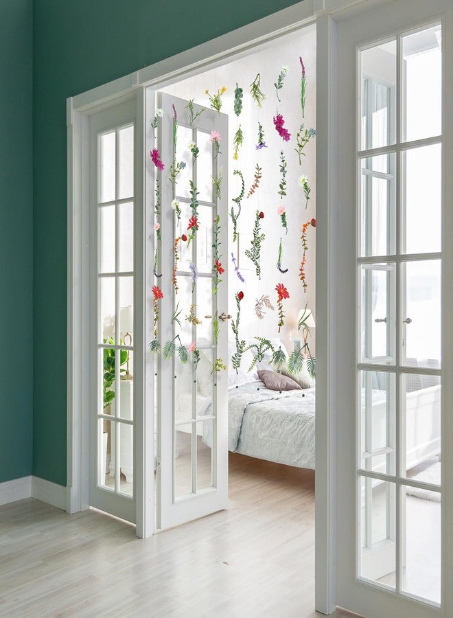 XunYee 6 Pcs 35.4 ft Flower Garlands Hanging Wildflower Garlands Floral Vines Artificial Fake Flower Vines Faux Silk Wildflower Decor for Home Garden Spring Summer Wedding Party Wall Arch(Wildflower) - Image 5