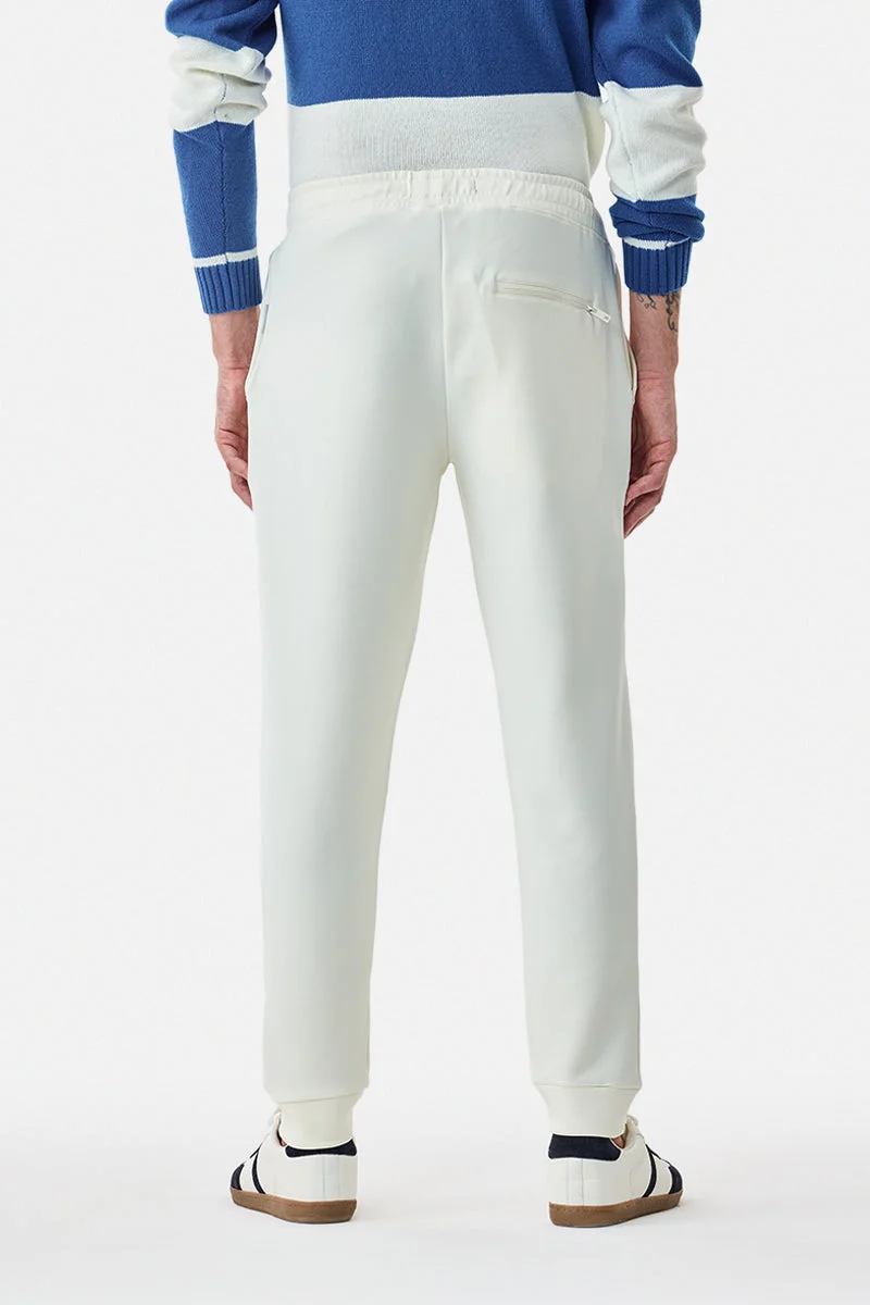Snitch White Relaxed Fit Stretch Trackpants for Men | Best Price UAE
