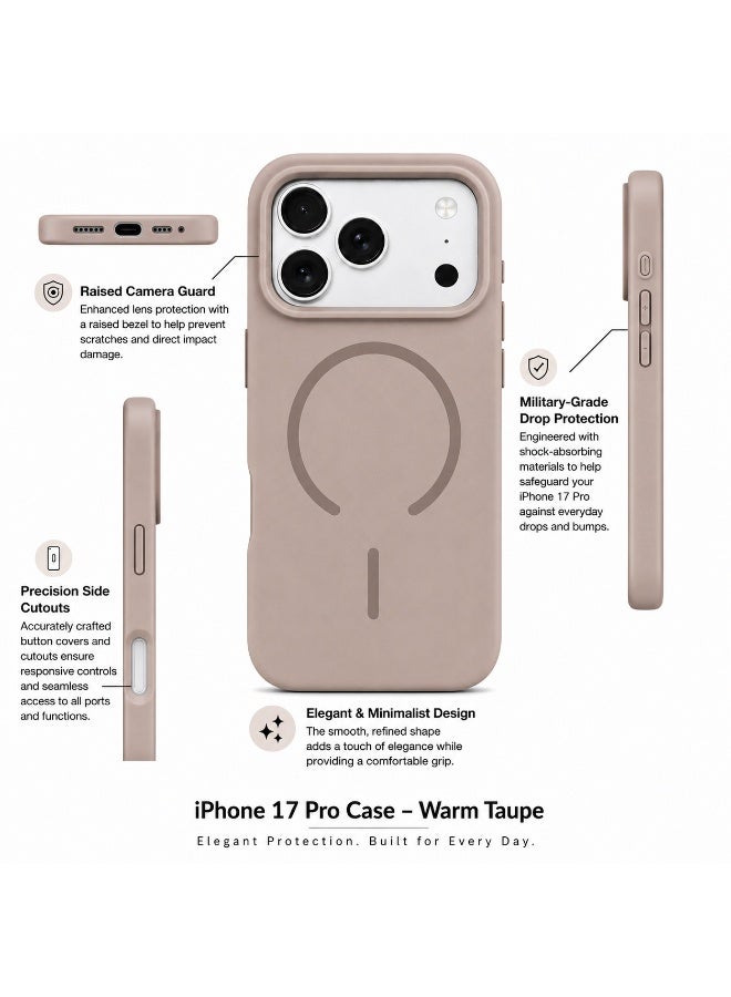 benco Premium Silicone Case for iPhone 17 Pro-Warm Taupe - Image 2