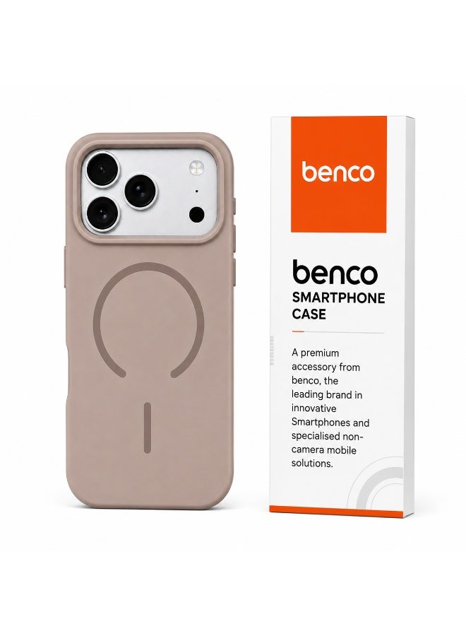 benco Premium Silicone Case for iPhone 17 Pro-Warm Taupe - Image 3