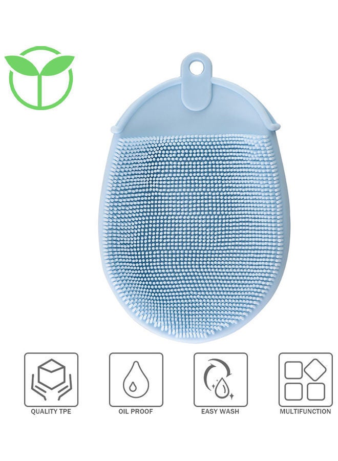 NIBEMINENT Premium TPE Dishwashing Scrubber Reusable Gloves Brush Blue 15.1x3x10.4cm - Image 1