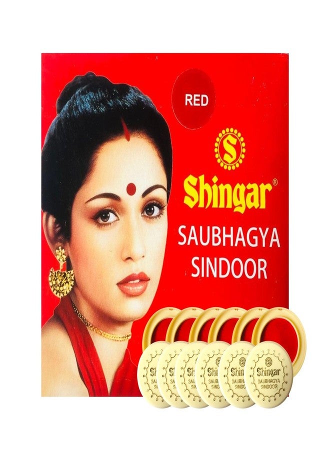 Shingar Saubhagya Sindoor Powder | Classic Red | 10g Each | Premium Pack of 6 - Image 1