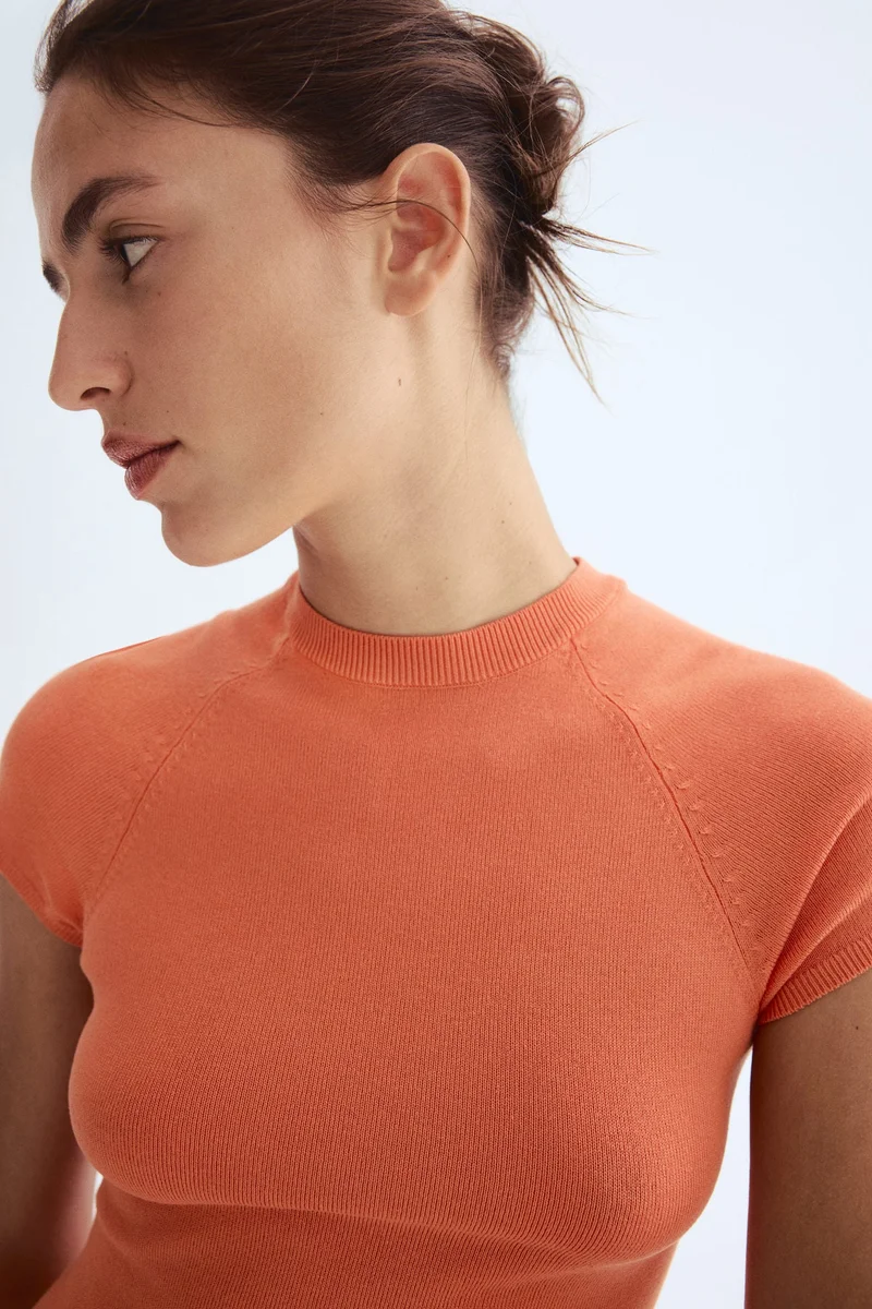 H&M Fine-knit peplum top