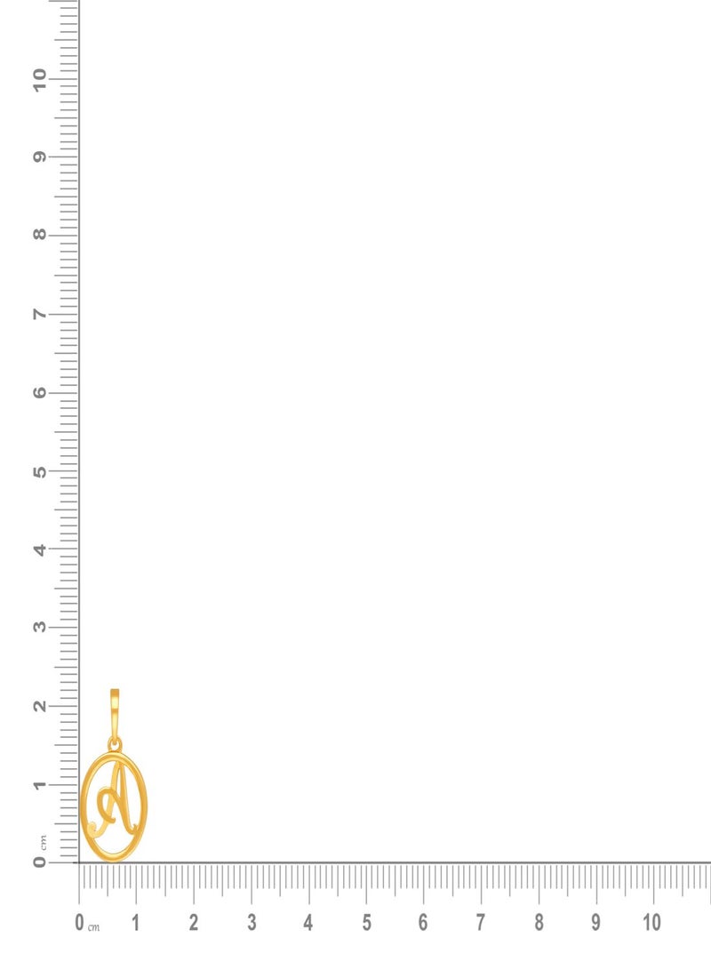 Malabar Gold and Diamonds 22k 916 Purity Gold Pendant for Women DZPN187AY  - Image 5