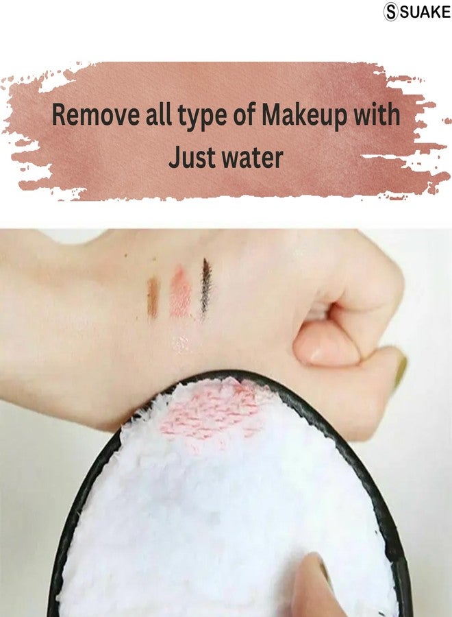 سويكي وسادات إزالة المكياج القابلة لإعادة الاستخدام من سواكي - وسادات قطنية ناعمة وقابلة للغسل لإزالة مكياج الوجه والعينين - صديقة للبيئة، لطيفة على البشرة الدهنية والجافة والحساسة (متعددة الألوان، عبوة من قطعتين) - Image 2