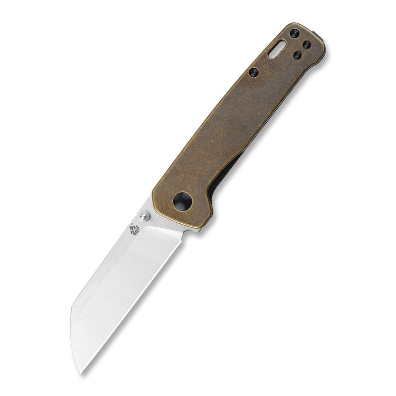 QSP Penguin Folding Knife  Rugged D2 Blade  Premium Brass Handle  Smooth OneHand Open  Deep Carry Clip  LeftRightHanded Friendly  Perfect for EDC and Outdoor Adventures