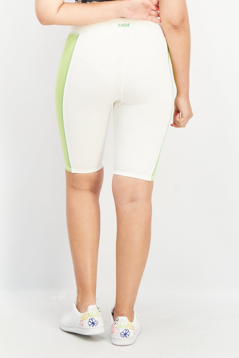Asos 4505 Women Sportswear Fit Training Shorts, Cream  - Image 3