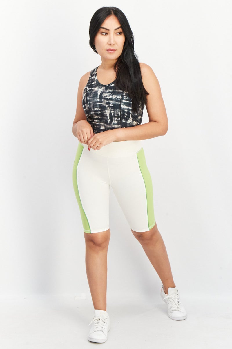 Asos 4505 Women Sportswear Fit Training Shorts, Cream  - Image 4
