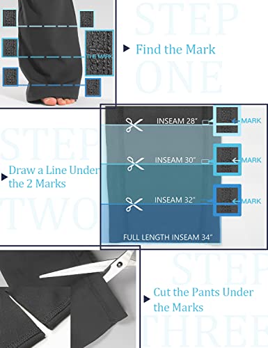 Safort 28" 30" 32" 34" Inseam Regular Tall Bootcut Yoga Pants, 4 Pockets, UPF50+, Grey, S - Image 4