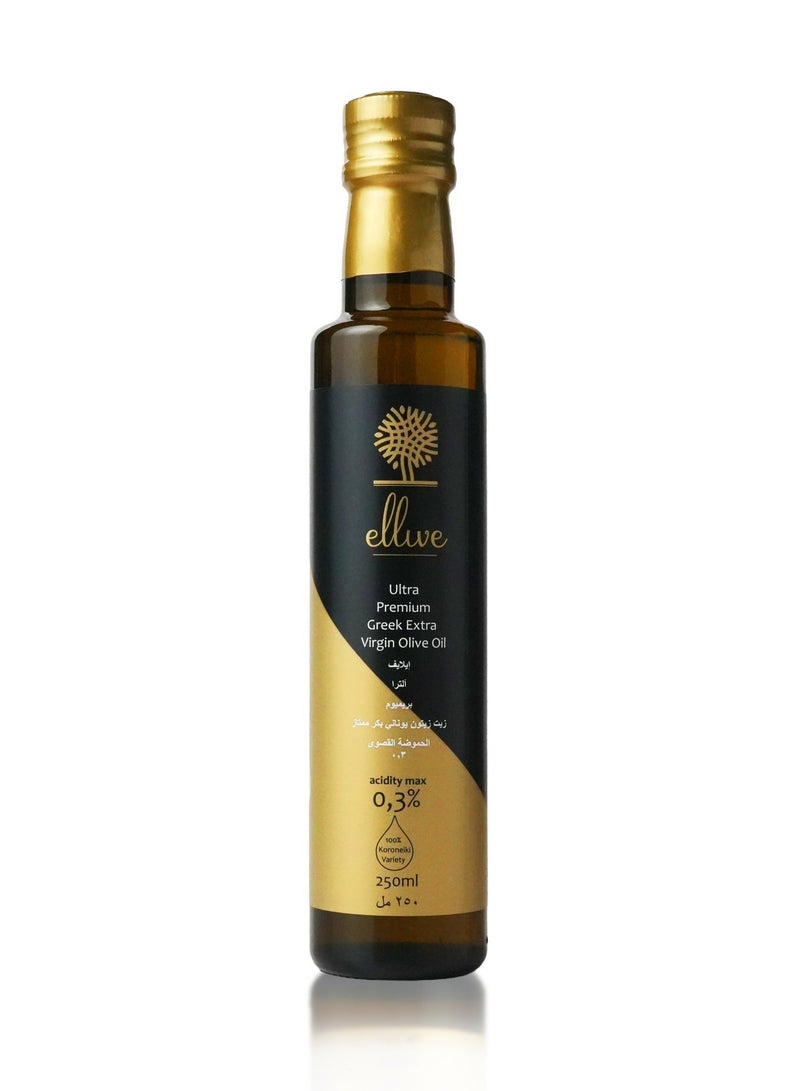 Ellive Ultra Premium Greek Extra Virgin Olive Oil 250ml | High Polyphenol 934mg/kg | Cold-Pressed | Early Harvest - Image 1