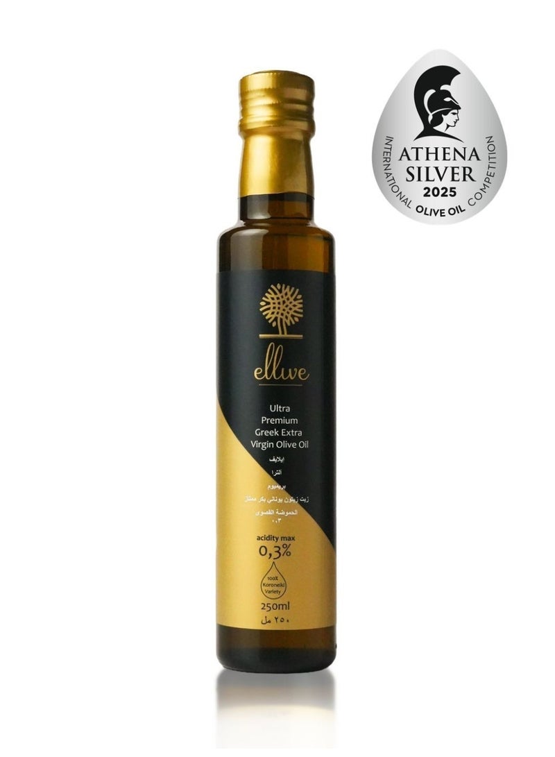 Ellive Ultra Premium Greek Extra Virgin Olive Oil (250ml) | High Polyphenols 934 mg/kg Total Polyphenols Analysed | Cold-Pressed EVOO | Early Harvest | High-Phenolic | High Polyphenol - Image 1