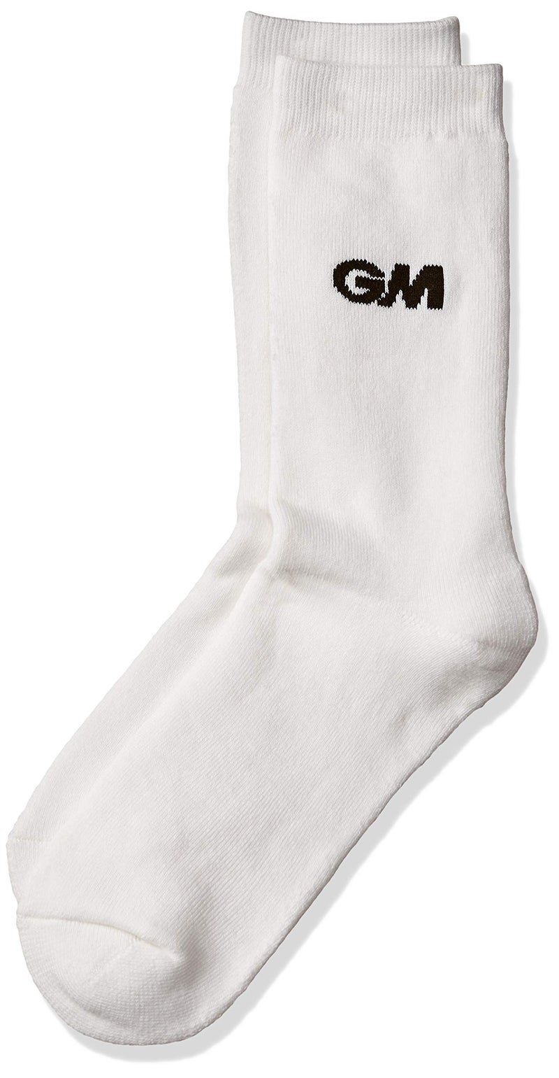 Gunn & Moore GM 2 Polyester Cricket Socks Free Size (White) - Image 1
