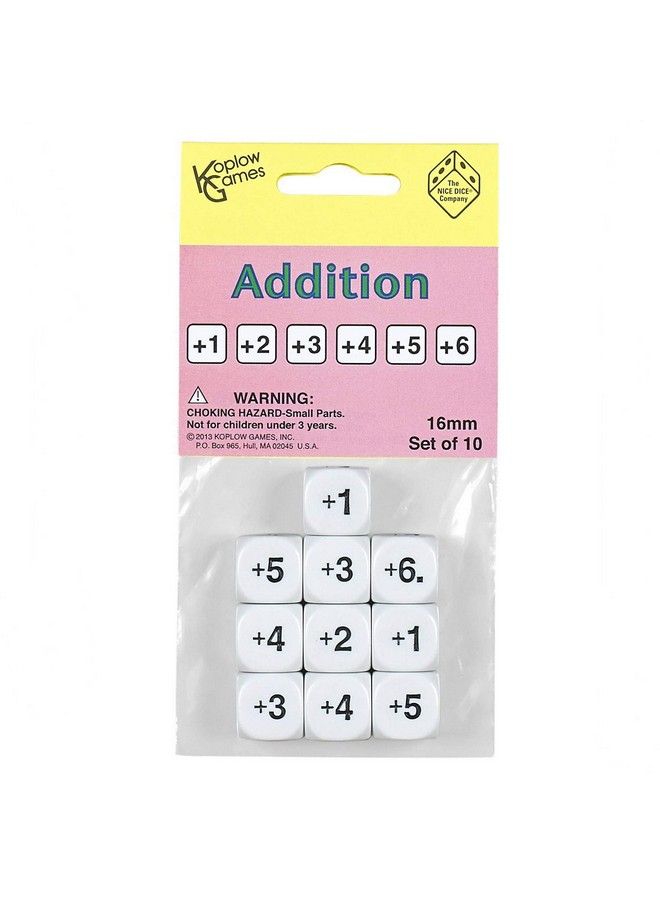 Koplow Games مجموعة نرد Addition Inc (10 قطع) متعددة الألوان 16 مم - Image 1