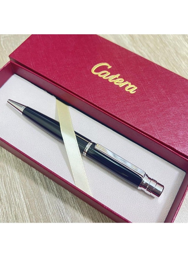 كاتيرا قلم بجودة و اناقة عالية بتصميم مريح وسلس باللونين الفضي و الاسود. - Image 1