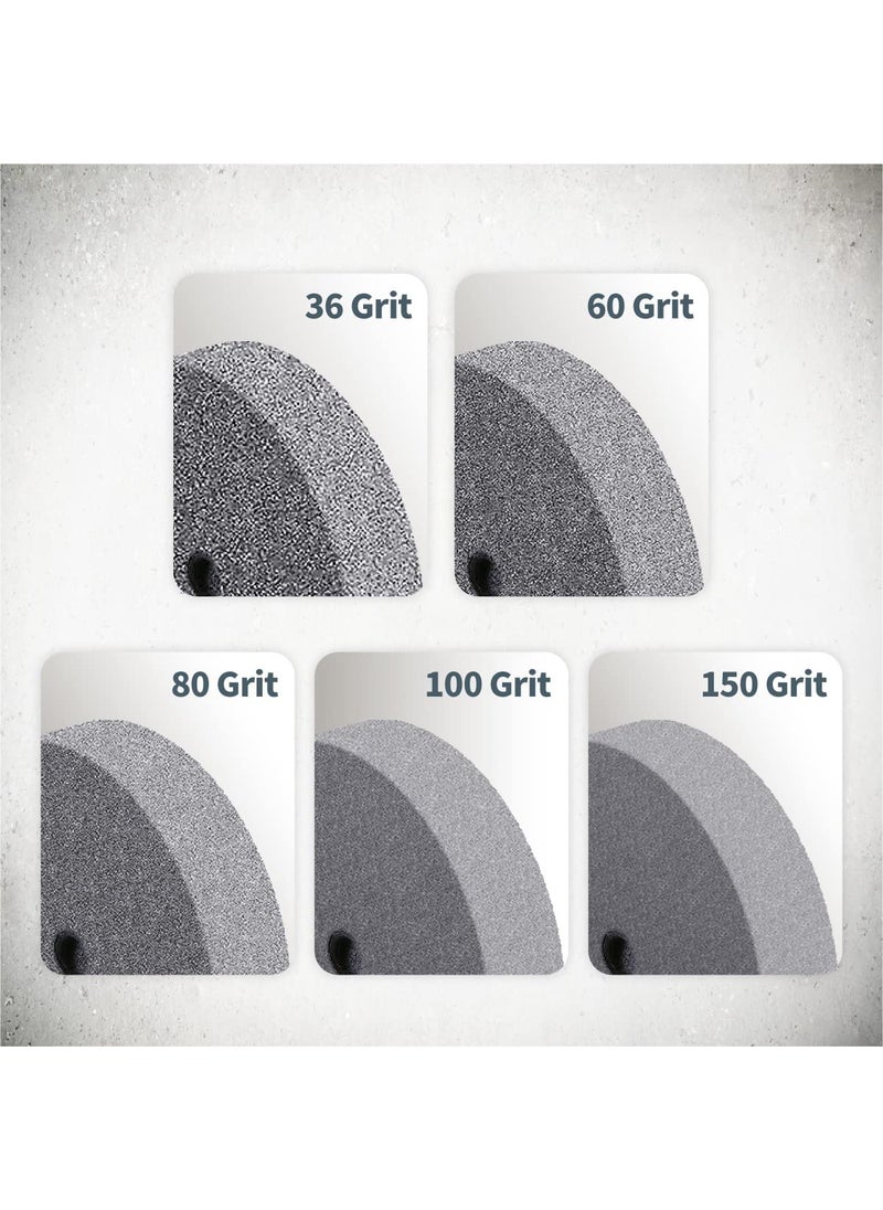 POWERTEC POWERTEC Bench Grinder Wheel 6 Inch 60 Grit, Aluminum Oxide Grinding Wheel for Bench Pedestal Grinder, 3/4" Thick 1/2" Arbor, Sharpening & Shaping Drill Bits, Blade, and Chisel 1PK (15515)  - Image 3