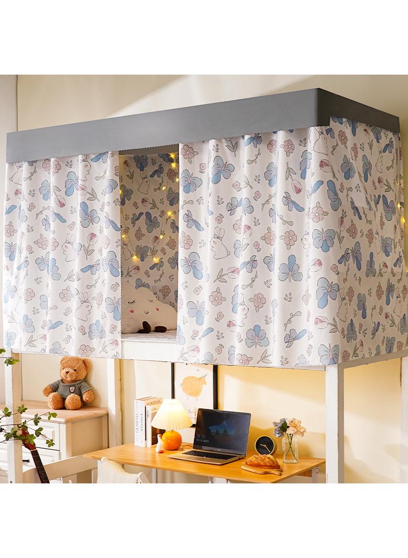 Dormitory bed curtains, student dormitories with physical shading bed curtains 1.15 * 2m 2pcs, with dust-proof top cloth - Image 1