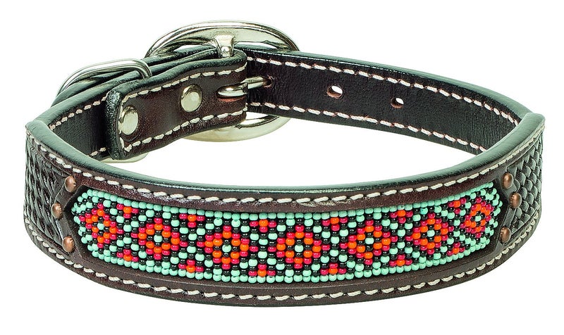 Weaver Leather Pet Beaded Basket Weave Dog Collar - Image 2