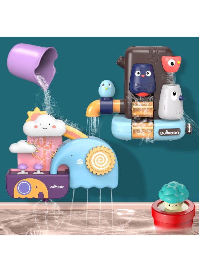 Generic - Baby Bath Toys Baby Play Tree House Children Play Elephant Water Spray Wholesale-Color:Little Elephant Water Play Toy - Image 1