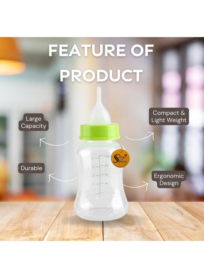 سايج سكوير طقم زجاجة رضاعة حليب للحيوانات الأليفة سعة 150 مل مع فرشاة تنظيف وفرشاة نابلس للجراء حديثي الولادة، تصميم مريح لجلسات تغذية مريحة (قد يختلف اللون) - Image 3