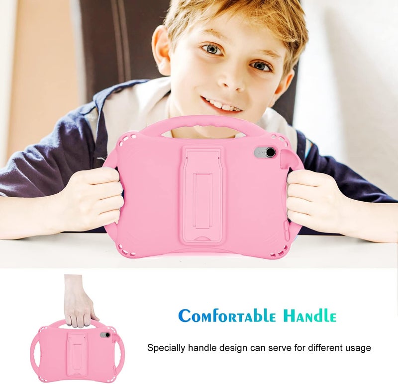 TopEsct Kids Case for iPad Mini 6th Generation Case Heavy Duty Shockproof Cover Childproof Protective Kids Cover with Three Handle Stand for 8.3 inch iPad Mini 6（Pink） - Image 3