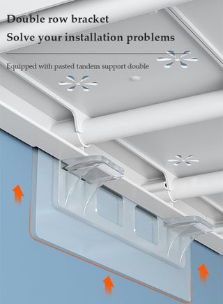 Wardrobe Tension Rack, expandable wardrobe rack, adjustable storage rack, non perforated collection partition, used for wardrobes, cabinets, bookshelves, bathrooms, white (24cm wide, adjustable from 38 to 60cm long) - view 5