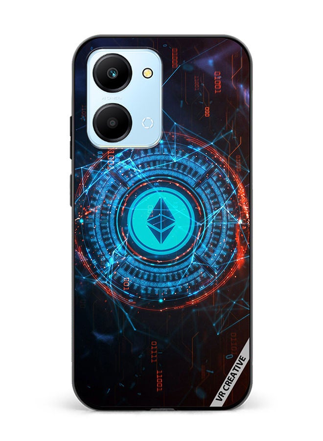 VR CREATIVE Protective Case Cover For Honor Play7T Ethereum Design Multicolour - Image 1