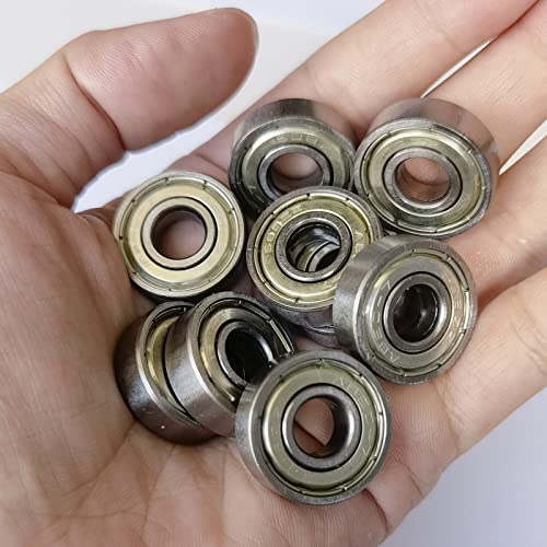 Tonmp 100 PCS 608-ZZ Ball Bearing - Double Metal Sealed Shielded Miniature Deep Groove Bearings for Furniture Wheel,Skateboards, Inline Skates, Scooters, Roller Blade Skates (8mm x 22mm x 7mm) - Image 4