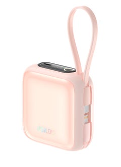 rsilou 10000mAh Capacity Power Bank,PD, Built-in Type-C and Lightning Cables, 22.5W Fast Charging Per Port, 38.5 Total Max Output Power, Multi-Device Compatibility, Digital Display