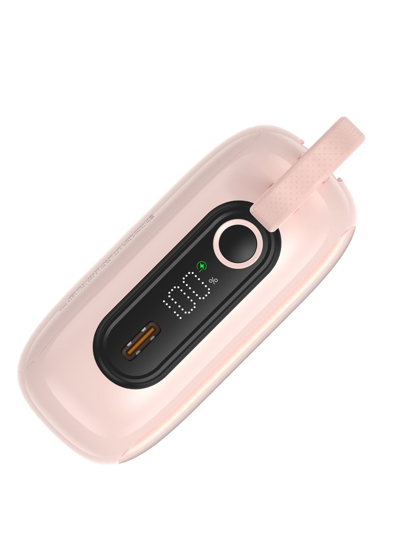 rsilou - rsilou 10000mAh Capacity Power Bank,PD, Built-in Type-C and Lightning Cables, 22.5W Fast Charging Per Port, 38.5 Total Max Output Power, Multi-Device Compatibility, Digital Display - Image 1