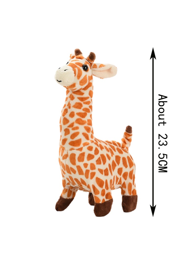 Orange Giraffe With Music Electronic Plush Stuffed Interactive Animal Touch Control, Electronic Pet, Robot Toy, Animation Toy Suitable For Kids Baby - Image 2