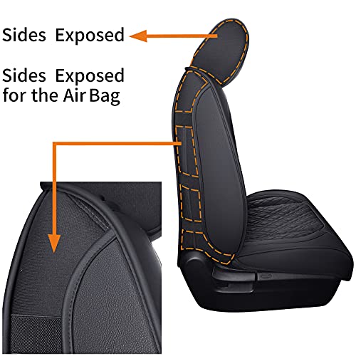 Aierxuan Toyota Tundra Seat Covers Full Set Custom Fit 2008-2024 CrewMax cab Double cab Pickup Truck Waterproof Leather Tundrasine Concept Limited Platinum 1794 Edition car cushions Black - Image 4