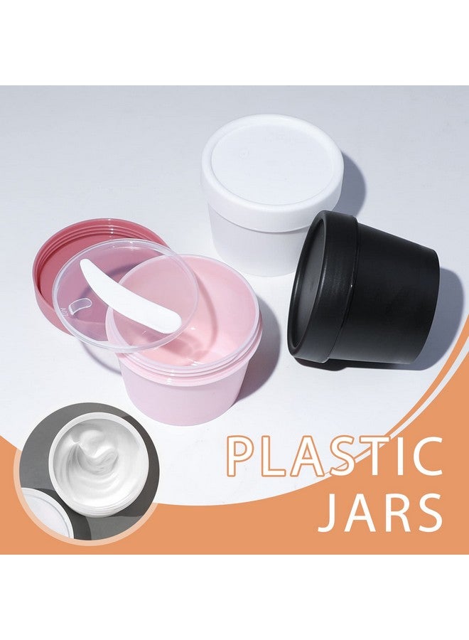 لونج واي برطمانات مستحضرات تجميل فارغة مانعة للتسرب سعة 3.4 أونصة/100 مل، حاوية بلاستيكية واسعة الفم مع أغطية مقببة لمنتجات التجميل أو صنع الوحل بنفسك أو تخزين مستحضرات التجميل أثناء السفر (أسود) - Image 3