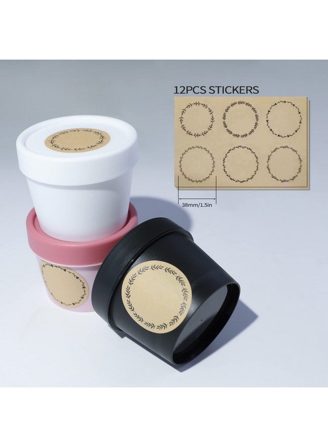 لونج واي برطمانات مستحضرات تجميل فارغة مانعة للتسرب سعة 3.4 أونصة/100 مل، حاوية بلاستيكية واسعة الفم مع أغطية مقببة لمنتجات التجميل أو صنع الوحل بنفسك أو تخزين مستحضرات التجميل أثناء السفر (أسود) - Image 5