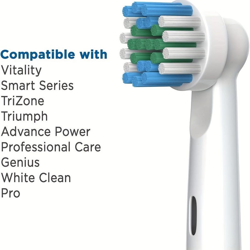 Assorted Color 4 Pack Replacement Heads For Electric Toothbrushes Compatible With Oral B Models - Image 3