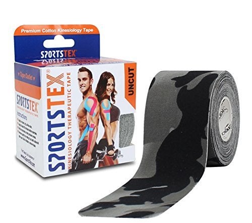 KS Sports Tex "Kinesiology Tape", 5cm X 5M, CAMO, Single Roll " Made in Korea" (Also Available in Black, Beige, Purple, Pink, Blue, & US Flag) - Image 4