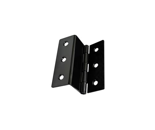 QCAA Heavy Duty 3 Fold Retro Chest Hinge Half Surface for Chest Cabinet Furniture 3 x 18mm Matte Black Made in Taiwan 8 Pack - Image 3