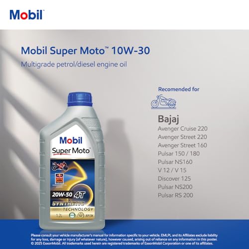 Mobil Super Moto 20W-50 Engine Oil for Bikes (1L) - Image 5