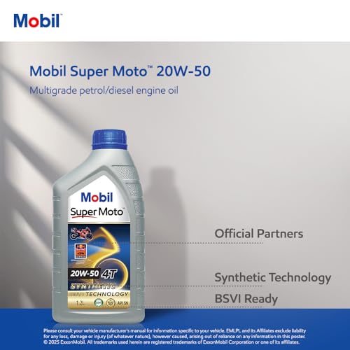 Mobil Super Moto 20W-50 Engine Oil for Bikes (1L) - Image 3