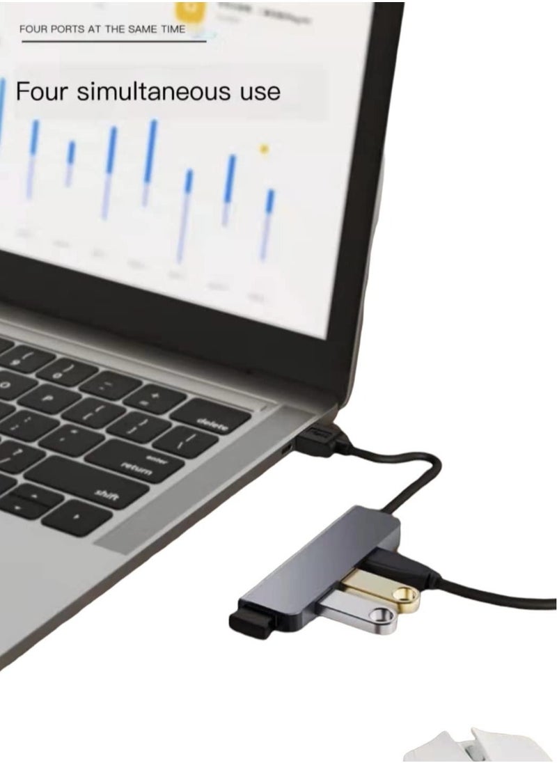 ELTRAZONE USB-C Hub.USB C Docking Adapter. 6-In-1 USB To HDMI Multi-Port Adapter Compatible With USB C Laptops And Other Type C Devices (4K HDMI USB3.0 SD/TF Card Reader 100W PD, Titanium Empty Gray  - Image 4