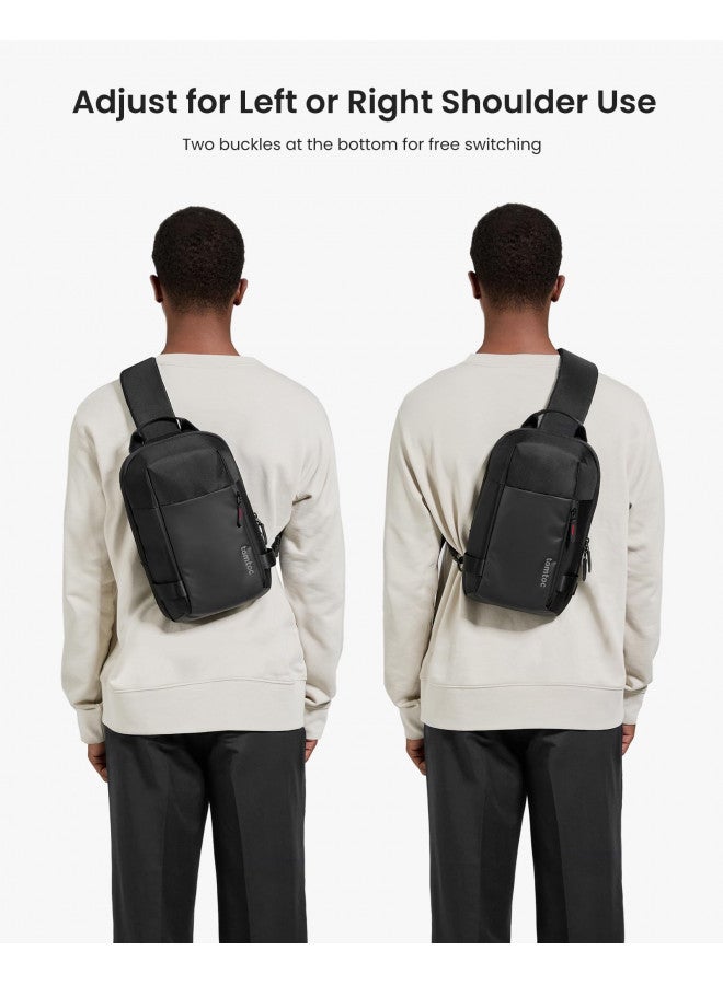 Tomtoc tomtoc Compact EDC Sling Bag, Minimalist Chest Shoulder Crossbody Bag for 11 inch iPad Pro M4/ iPad Air M2 2024, Nintendo Switch OLED, Slim Lightweight Daypack for Daily Use - XS Size  - Image 4