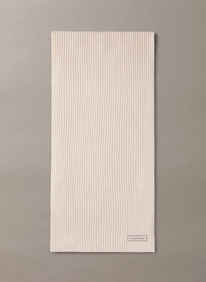 CALVIN KLEIN Casual Patch Chunky Rib Scarf